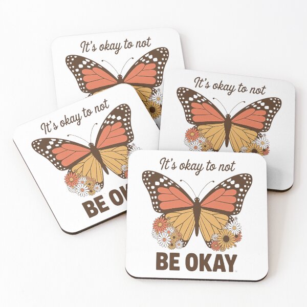 Item preview, It's Okay To Not Be Okay Butterfly Flower Mental Health designed and sold by LacostCarl.