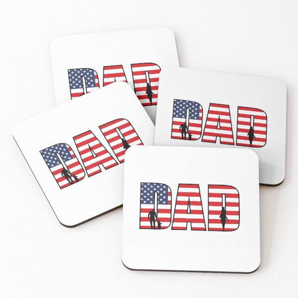 Item preview, Patriotic DAD Typography with American Flag designed and sold by MarshallStickerX.