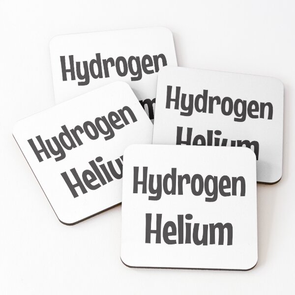 Item preview, Hydrogen  Helium gases in black text designed and sold by Think4Prints.
