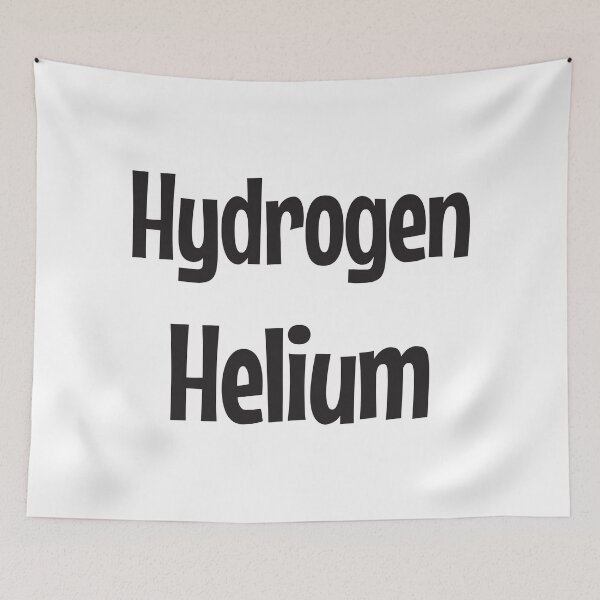 Item preview, Hydrogen  Helium gases in black text designed and sold by Think4Prints.
