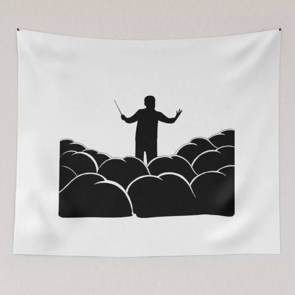 Item preview, Minimal Orchestra Conductor Silhouette – Artistic Black & White Design designed and sold by kyokyyosei.
