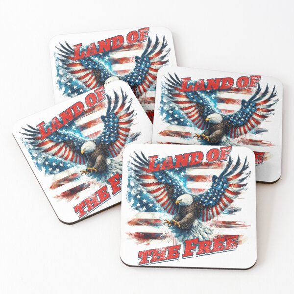 Item preview, Land of the Free Bald Eagle Patriotic Art – America 250th Anniversary designed and sold by HotaruArt.