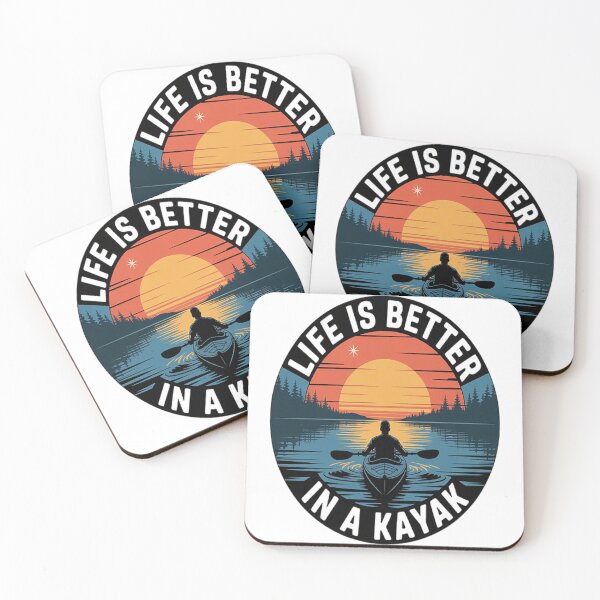 Item preview, Life Is Better in a Kayak - Paddler Sunset designed and sold by LacostCarl.