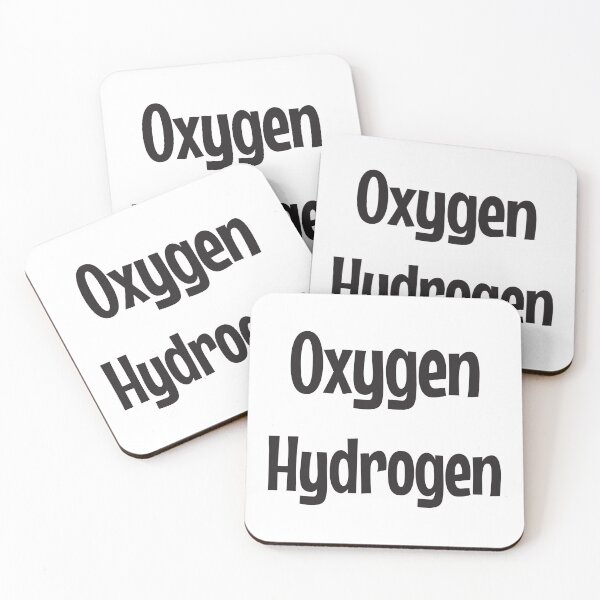 Item preview, Oxygen Hydrogen gases in black text designed and sold by Think4Prints.