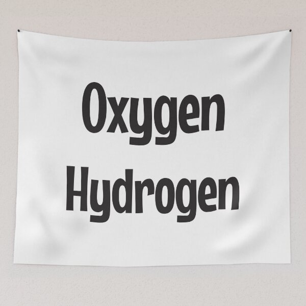 Item preview, Oxygen Hydrogen gases in black text designed and sold by Think4Prints.