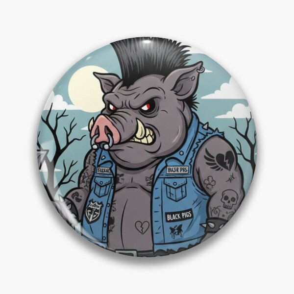 Artikelvorschau, Punk Rock Warthog Cartoon Fantasy Rocker Animal Art entworfen und verkauft von RebellDancer.