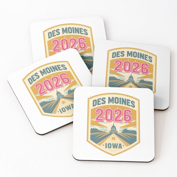 Item preview, Des Moines Iowa 2026 Retro Travel Badge T-Shirt designed and sold by FestivityFinds.