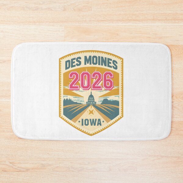Item preview, Des Moines Iowa 2026 Retro Travel Badge T-Shirt designed and sold by FestivityFinds.