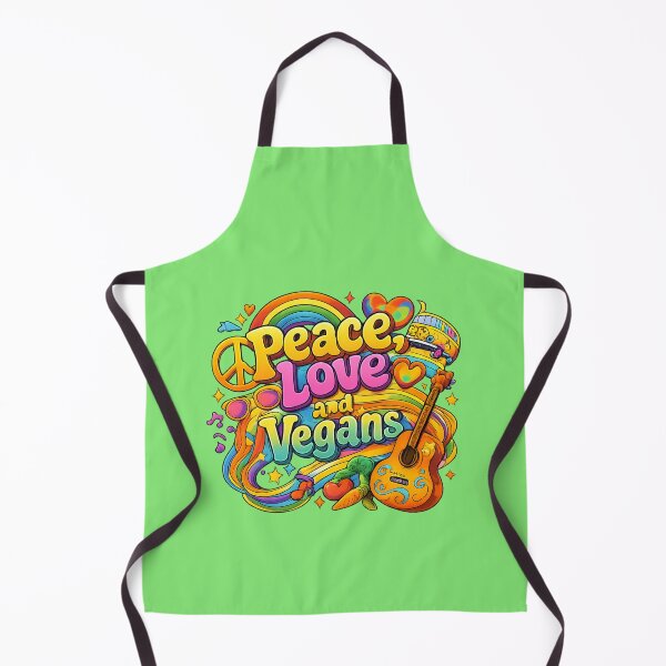 Item preview, Peace, Love and Vegans -colourful designed and sold by Andykinoz.