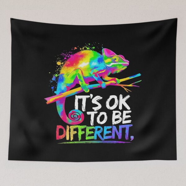 Item preview, Autism Awareness Chameleon Animal Its Ok To Be Different  designed and sold by FadeOfThrone.