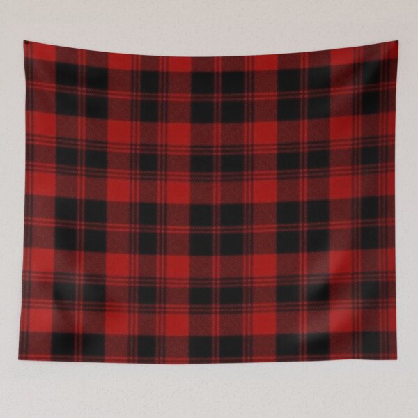 Item preview, RED BLACK THIN THICK PLAID designed and sold by LYFSTYLE.GEMS.