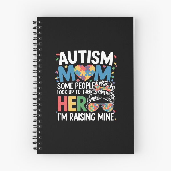 Item preview, Autism Mom Raising Hero Groovy Messy Bun Autism Awareness  designed and sold by SyntaxClaw.