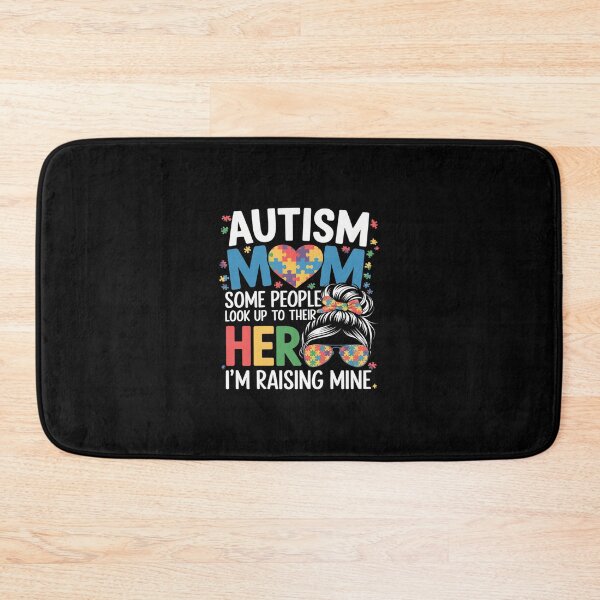 Item preview, Autism Mom Raising Hero Groovy Messy Bun Autism Awareness  designed and sold by SyntaxClaw.