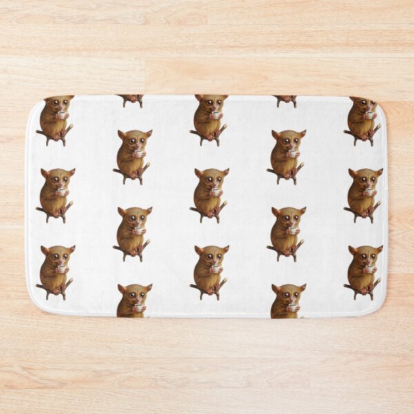 Item preview, Tarsier Drinking Coffee – Cute Wide-Eyed Coffee Lover Illustration designed and sold by so01.
