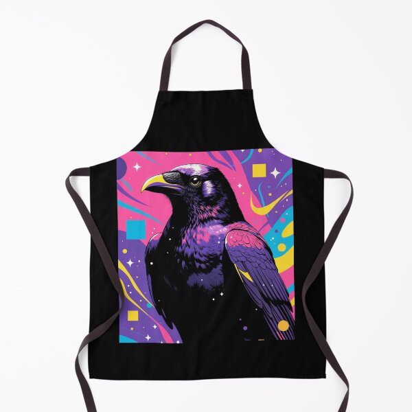 Item preview, "Cosmic Raven – Psychedelic Bird Art" designed and sold by Dogandesighn.