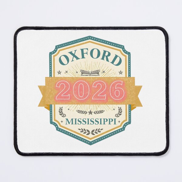 Item preview, Oxford Mississippi 2026 Retro Academic Travel Badge T-Shirt designed and sold by FestivityFinds.