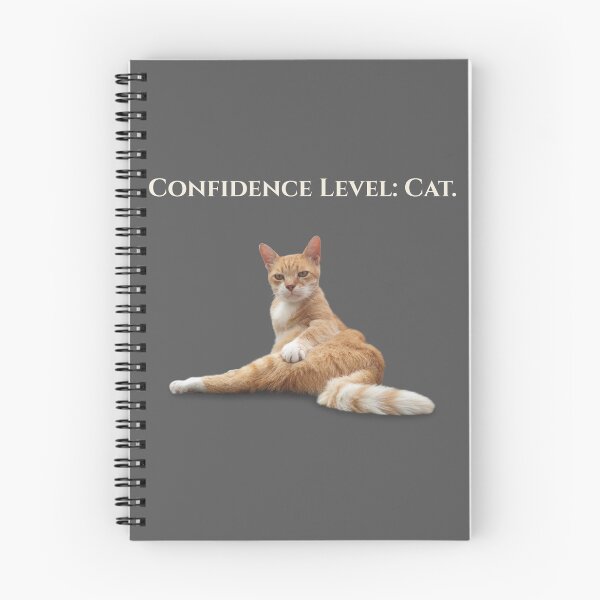 Item preview, Confidence Level: Cat – Funny Cat Quote Minimal Design designed and sold by MB-CatPrints.