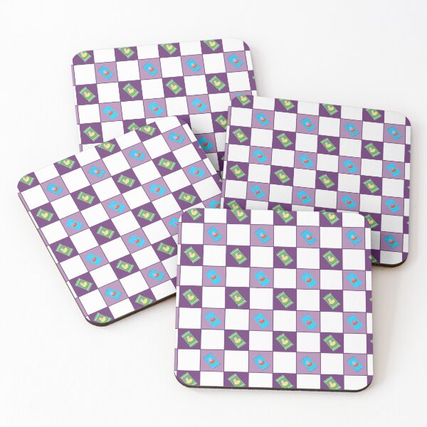 Item preview, Candy Wrap Checkerboard – Kawaii Purple & White Pattern designed and sold by AmaiDream.