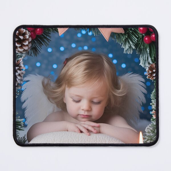 Item preview, Vintage Angel Child Portrait Photography – Cherubic Baby with Wings, Soft Nostalgic Christmas Greeting Card & Canvas Wall Art designed and sold by ZyxDes.