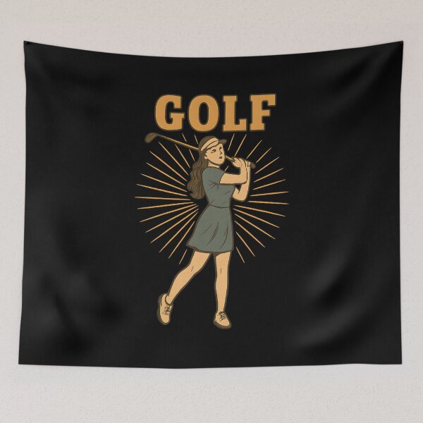 Item preview, Vintage Golf Player Retro Illustration Black designed and sold by tarzbol.