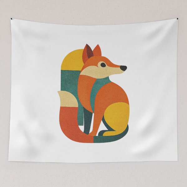Item preview, Colorful Abstract Baby Fox – Cute Vibrant Fox Art for Kids & Nursery Decor designed and sold by TheNameCraftery.