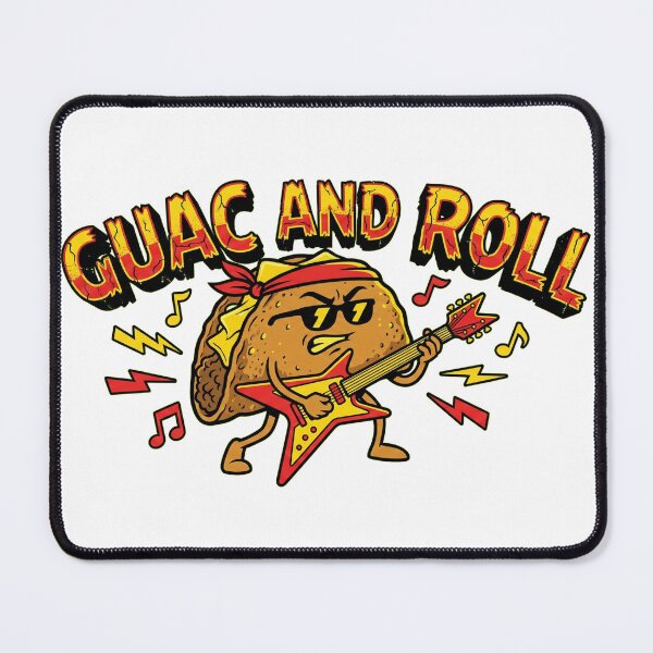 Item preview, Guac and Roll - Avocado Rock Star Guitar Pun designed and sold by escapingtheprint.