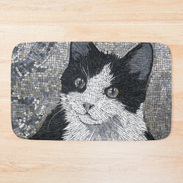 Item preview, Black and White Cat Mosaic Inspired designed and sold by GrinGalore.