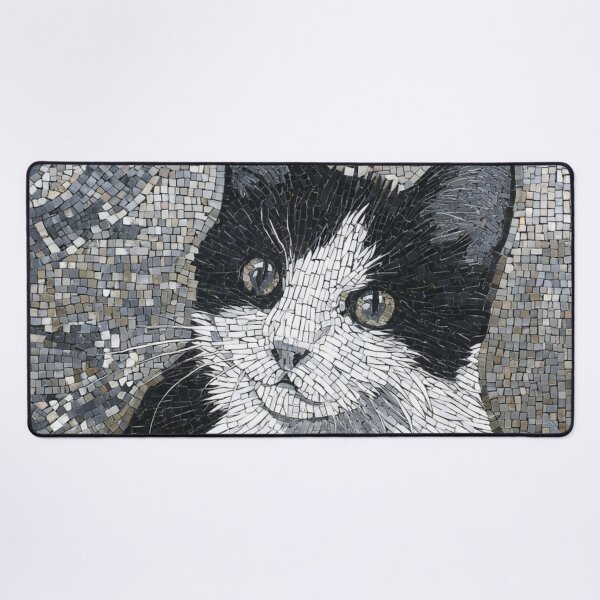 Item preview, Black and White Cat Mosaic Inspired designed and sold by GrinGalore.