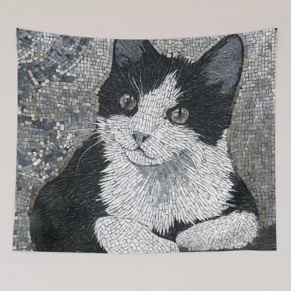 Item preview, Black and White Cat Mosaic Inspired designed and sold by GrinGalore.