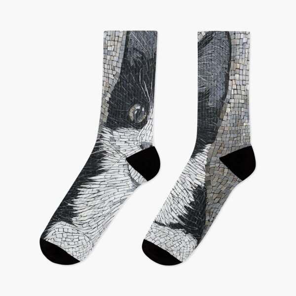Item preview, Black and White Cat Mosaic Inspired designed and sold by GrinGalore.