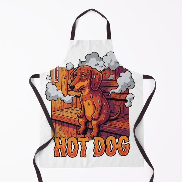 Item preview, Hot Dog - Dachshund Sausage Dog Sauna Pun designed and sold by escapingtheprint.