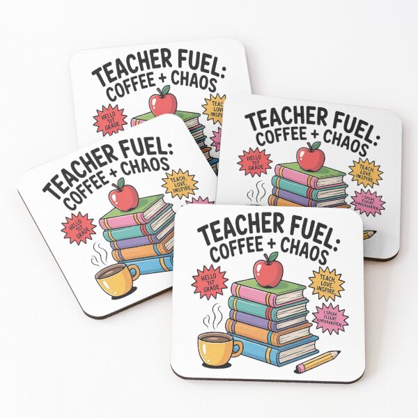 Item preview, Teacher Fuel Coffee Chaos Back to School 1st Grade designed and sold by LacostCarl.