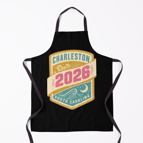 Item preview, Charleston South Carolina 2026 Retro Coastal Travel Badge T-Shirt designed and sold by FestivityFinds.