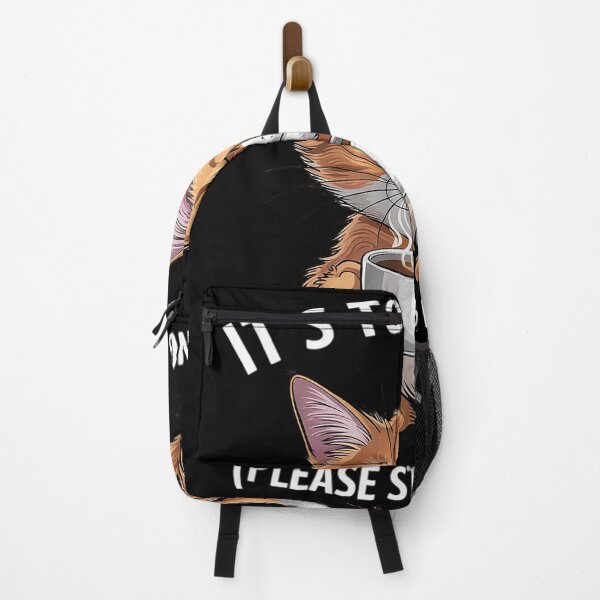 Item preview, It's Too Early Please Stop Talking Funny Cat & Coffee designed and sold by RuthGAArt.