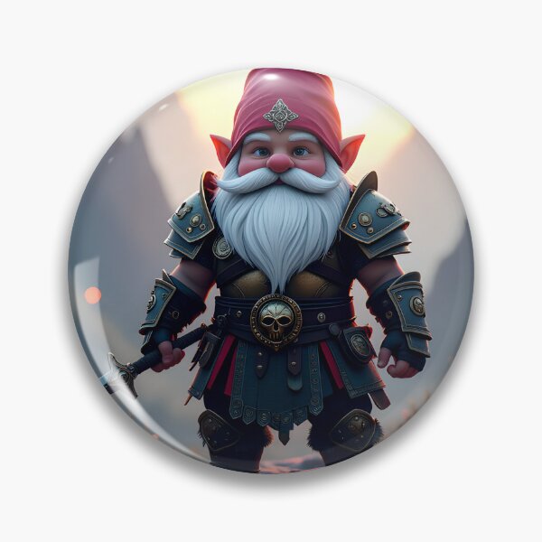 Item preview, Dwarven Warrior Gnome Fantasy Art designed and sold by AnimalAirtistry.