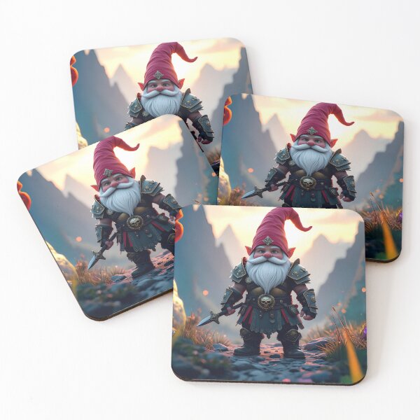Item preview, Dwarven Warrior Gnome Fantasy Art designed and sold by AnimalAirtistry.