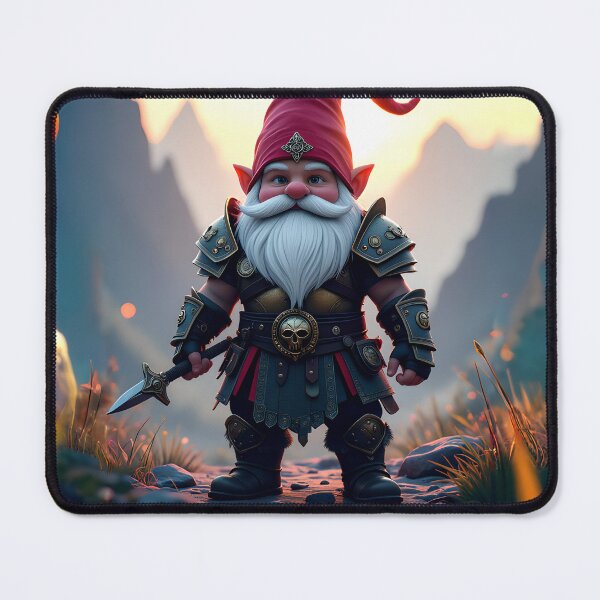 Item preview, Dwarven Warrior Gnome Fantasy Art designed and sold by AnimalAirtistry.
