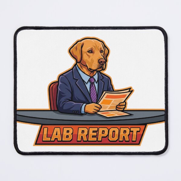 Item preview, Lab Report - Labrador Retriever Dog Pun designed and sold by escapingtheprint.