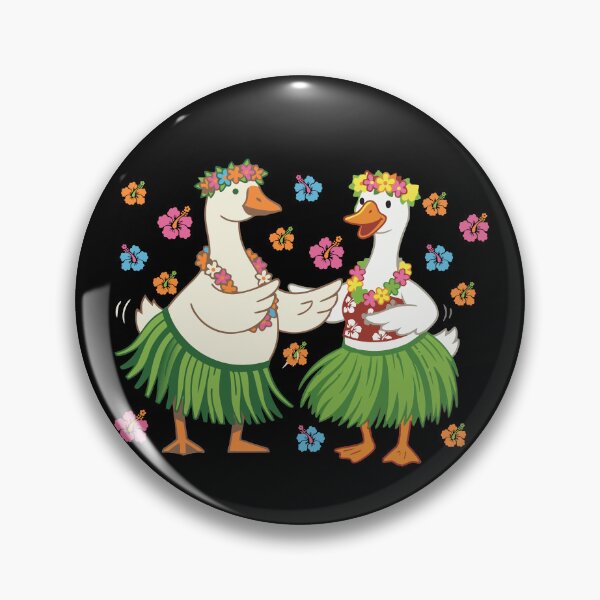 Item preview, Silly goose Hawaiian Hula Dance Uwehe Everyday Hibiscus Flower art designed and sold by Colorfulman.