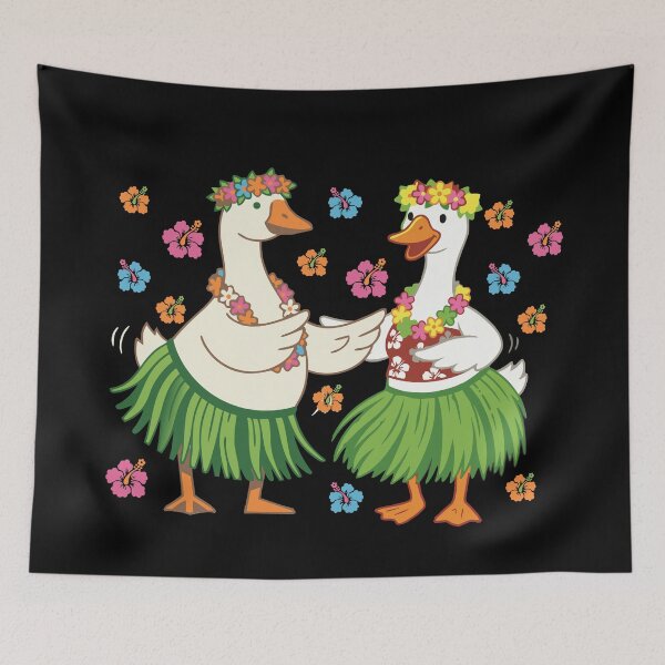 Item preview, Silly goose Hawaiian Hula Dance Uwehe Everyday Hibiscus Flower art designed and sold by Colorfulman.