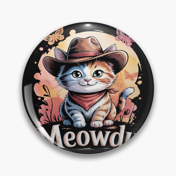 Item preview, Meowdy Cat Funny Howdy Meme Western Cowboy Kitten 3  designed and sold by RuthGAArt.