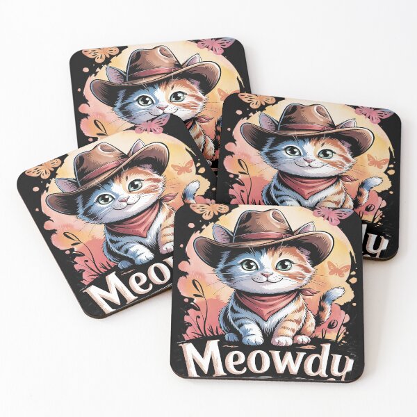 Item preview, Meowdy Cat Funny Howdy Meme Western Cowboy Kitten 3  designed and sold by RuthGAArt.