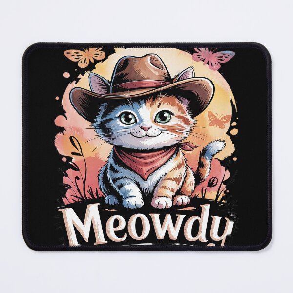 Item preview, Meowdy Cat Funny Howdy Meme Western Cowboy Kitten 3  designed and sold by RuthGAArt.