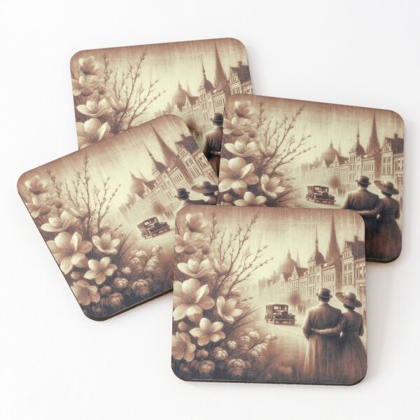 Item preview, Whispers of a Bygone Street – Vintage Romance in Bloom designed and sold by Okmanoo.