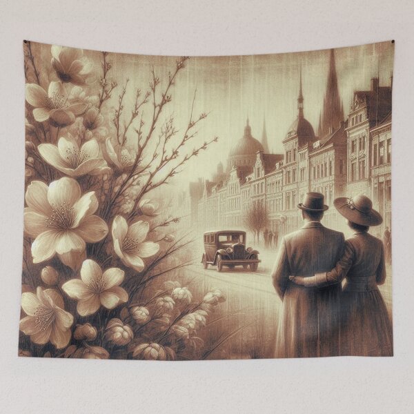 Item preview, Whispers of a Bygone Street – Vintage Romance in Bloom designed and sold by Okmanoo.