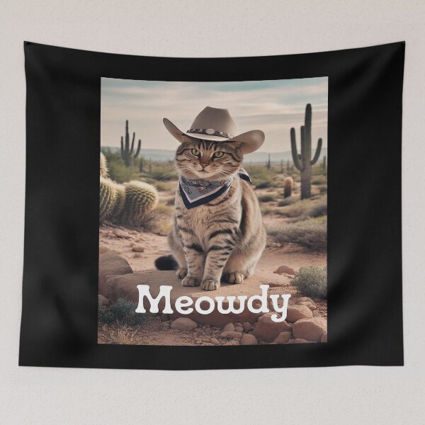 Item preview, Meowdy Cat Funny Howdy Meme Western Cowboy Kitten2 designed and sold by RuthGAArt.
