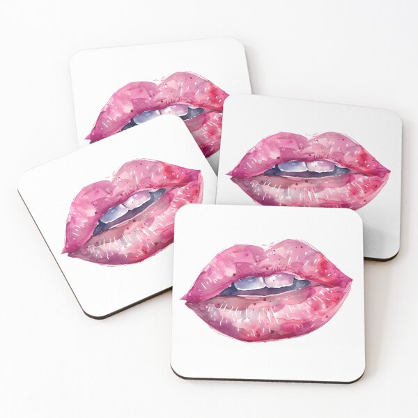 Item preview, Watercolor Pink Lips Art - Feminine Fashion Illustration Pop Art Design designed and sold by DesignArtist.ia.