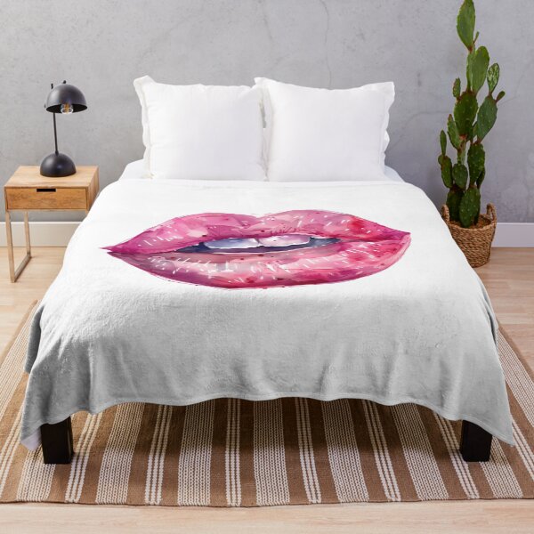 Item preview, Watercolor Pink Lips Art - Feminine Fashion Illustration Pop Art Design designed and sold by DesignArtist.ia.
