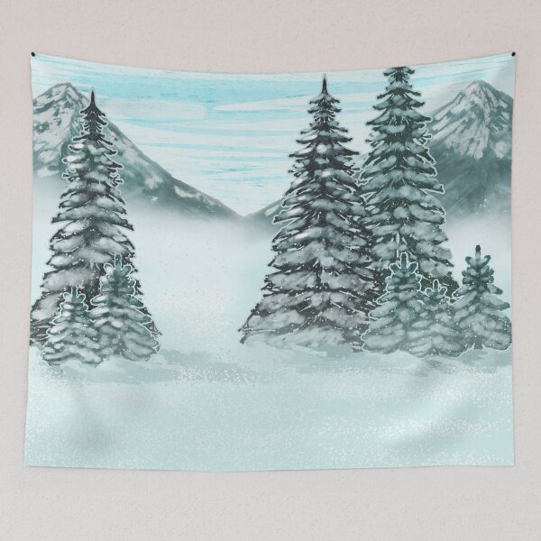 Item preview, Beyond the Window, Winter Heals , Snowy Pines and Mountain Silence designed and sold by Kyradem.