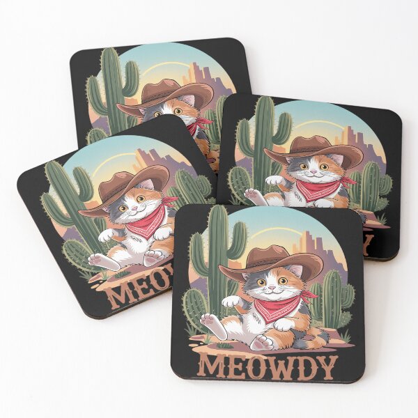 Item preview, Meowdy Cat Funny Howdy Meme Western Cowboy Kitten4  designed and sold by RuthGAArt.